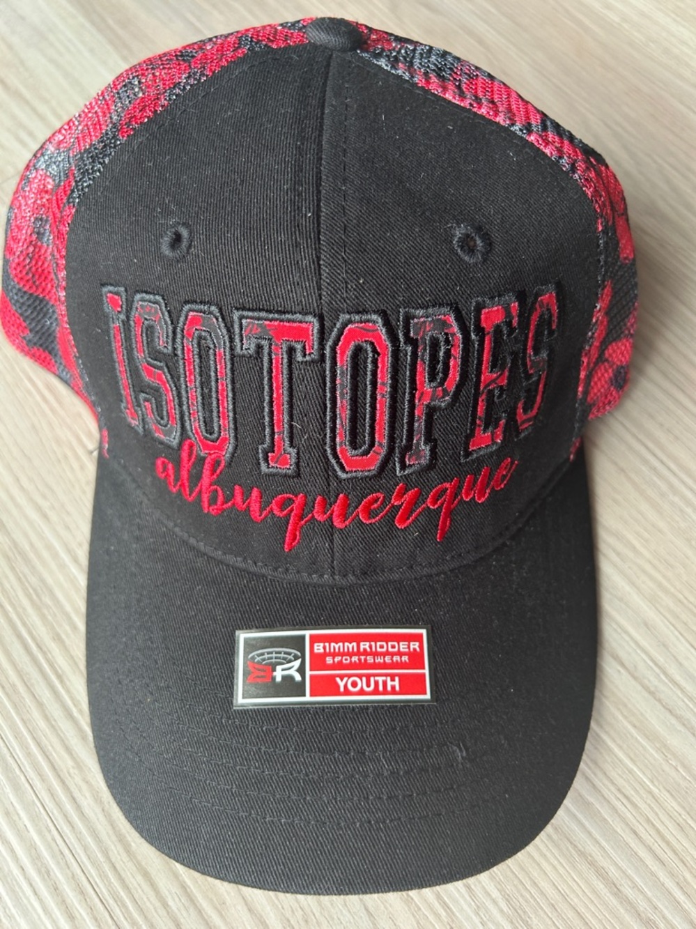 Albuquerque Isotopes SnapBack Trucker Hat Black Red Adj MiLB Baseball Cap